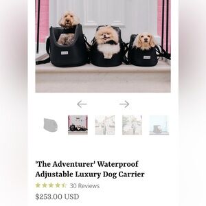 'The Adventurer' Waterproof Adjustable Luxury Dog Carrier by Teddy Maximus